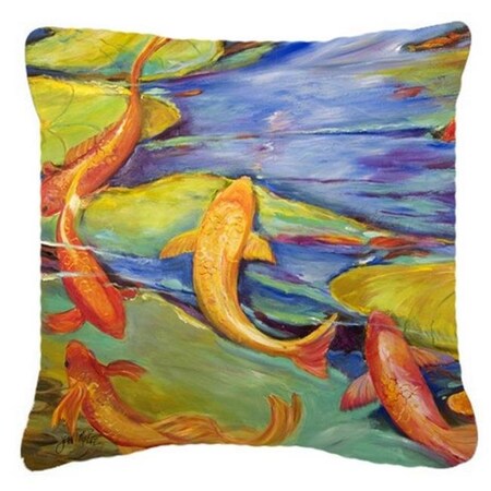 Carolines Treasures Carolines Treasures JMK1263PW1818 Koi Canvas Fabric Decorative Pillow JMK1263PW1818